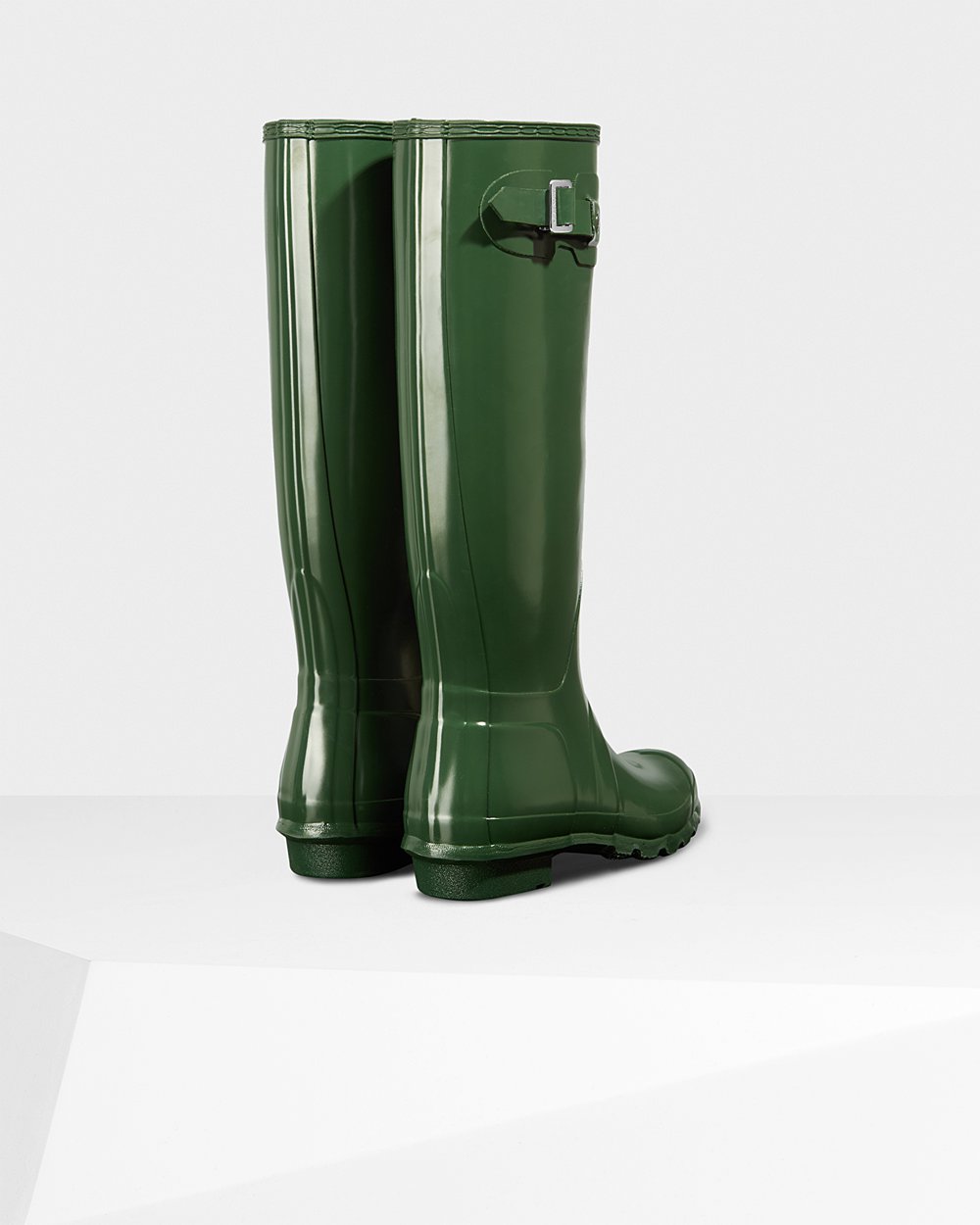 Botas de Lluvia Altas Hunter Mujer - Original Gloss - Verdes - MJOERYD-03